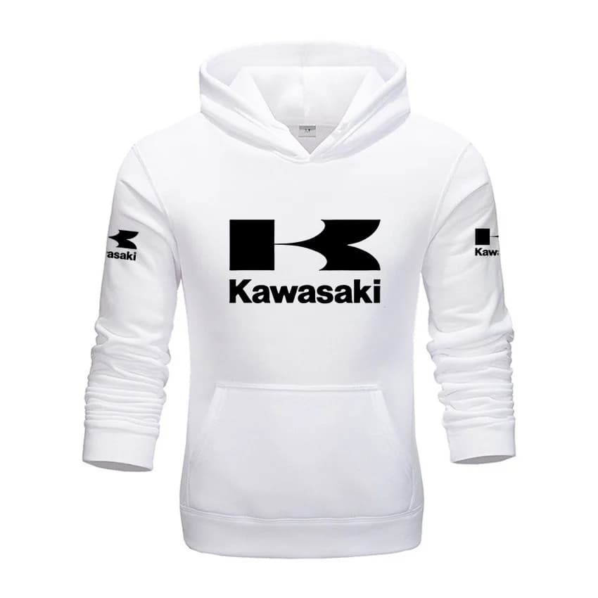 Felpa con cappuccio con logo KAWASAKI felpa con cappuccio calda in lana da uomo autunno e inverno nuovi sport casual top abbigliamento da coppia alla moda