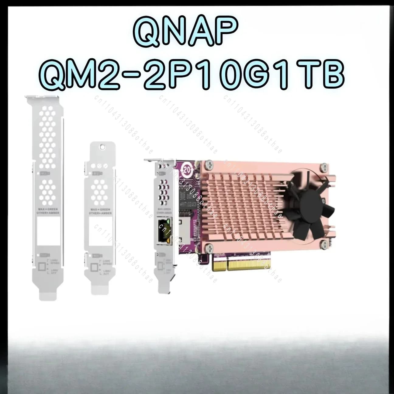 Adattatore di rete Ethernet 10 Gigabit con 1TB di memoria integrata per NAS QNAP QM2-2P10G1TB, scheda di espansione 10GbE - Doppio slot M.2 NVMe SSD