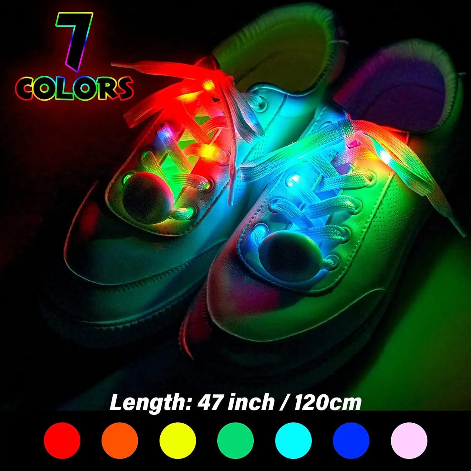 2 pezzi LED Sport lacci luminosi bagliore corde per scarpe rotonde Flash Light lacci batterie senza cravatta lacci per scarpe pigri decorazioni per feste