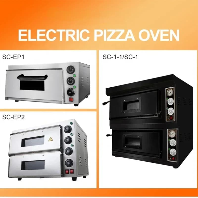 Forno elettrico per pizza a singolo strato, resistente e robusto, con pietra refrattaria, attrezzatura da cucina per panifici, forno per pizza in vendita online