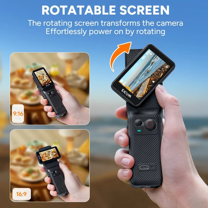 SJCAM C400 4K Handheld Action Camera 6-Axis Stabilization 30M Waterproof WiFi Vlogging