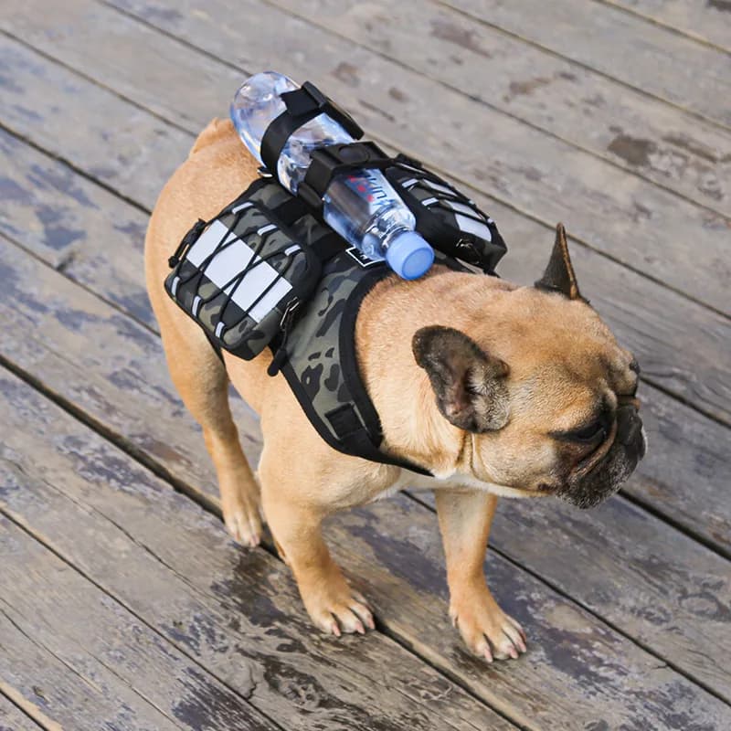 Pet Dog Chest zaino Carrier Camouflage borsa per guinzaglio portatile per cani forniture collare per cuccioli accessori per imbracatura per viaggi all'aperto
