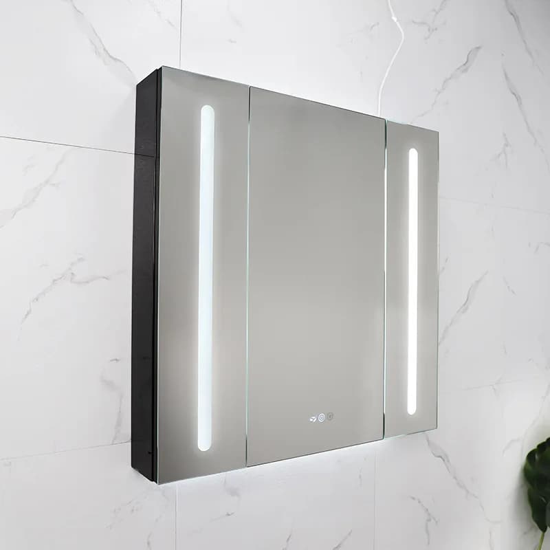 Combinazione di mobili a specchio per bagno, armadietto a specchio intelligente moderno e minimalista