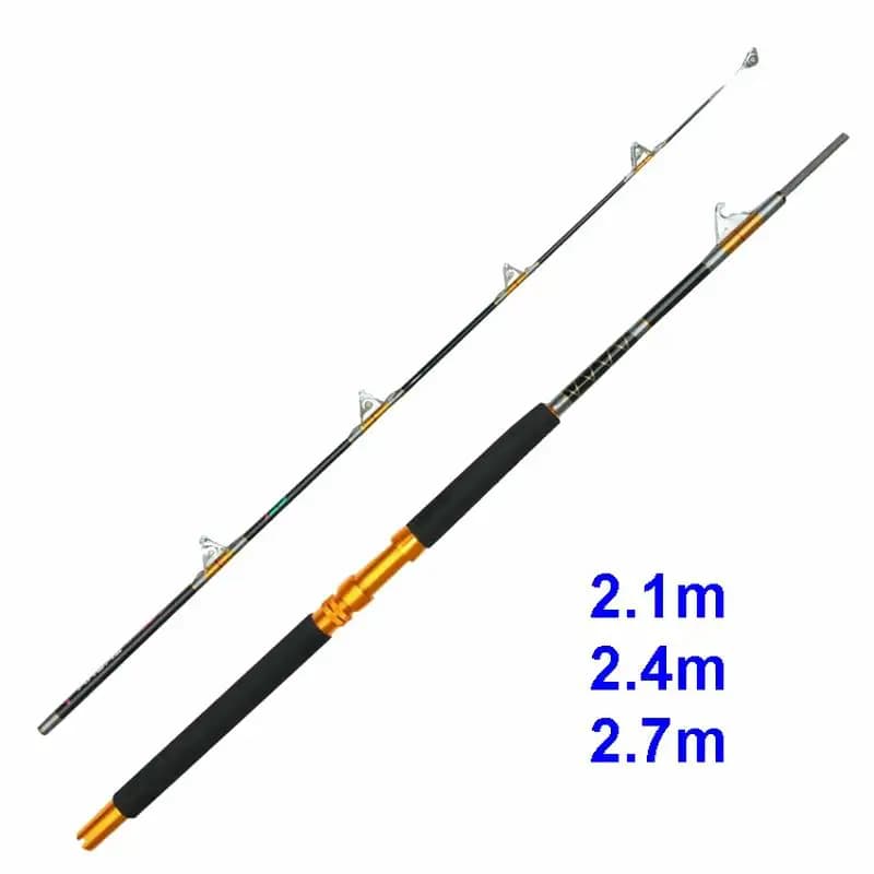 ZZ286 Deep Sea Boat Electric Reel Trolling Fishing Rod 1.65m 1.85m 2.1m 2.4m 2.7m Tip 4.6mm 5.6mm Metal Reel Seat Load 25Kgs