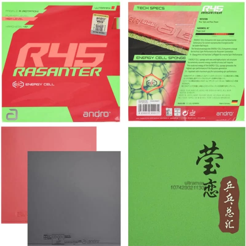 Andro Rasanter R45 47 50 C45 48 gomma da ping pong cella energetica non appiccicosa racchetta da ping pong in gomma
