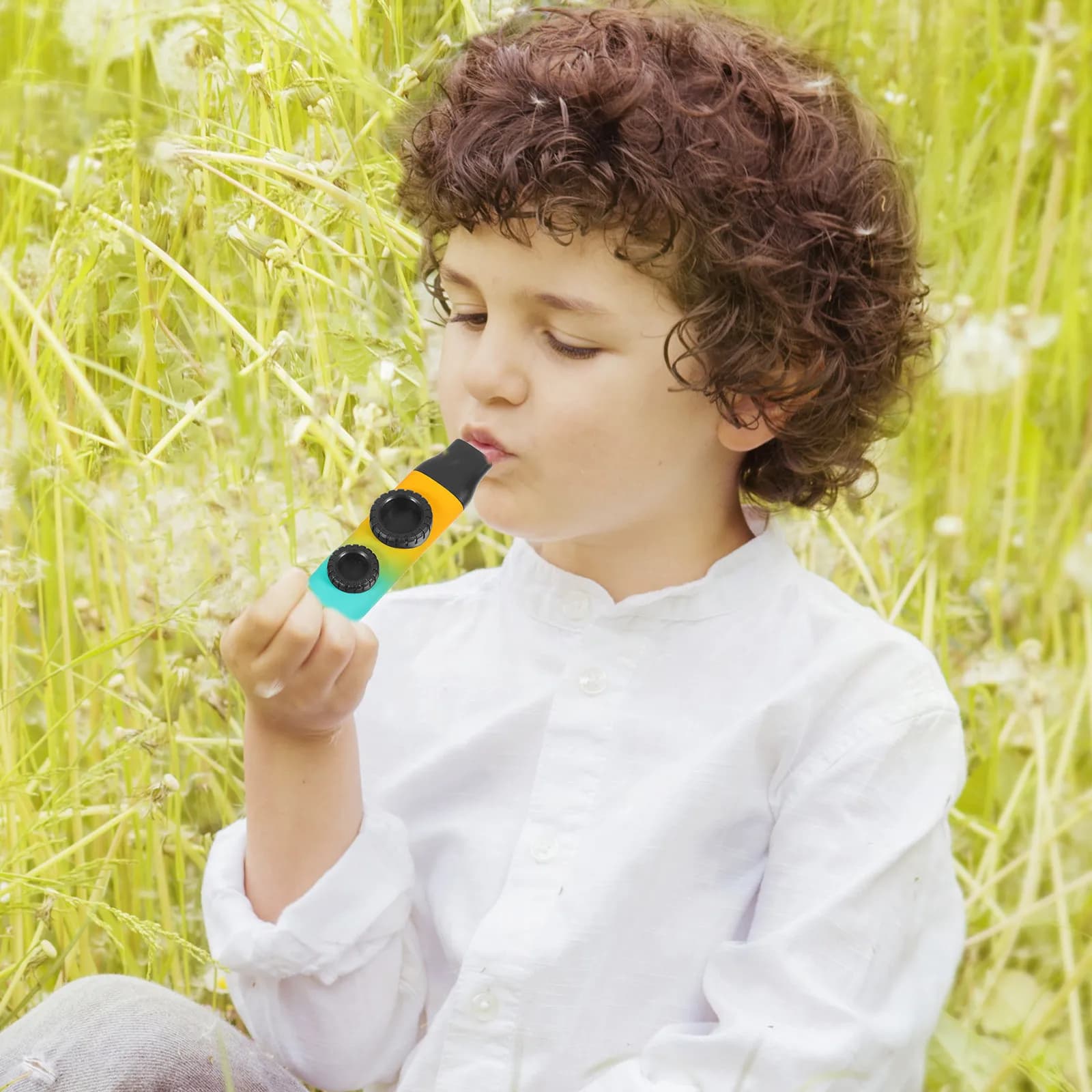 Set di Kazoo Gradiente con Tono Regolabile, Strumento Musicale Portatile Professionale per Chitarra e Ukulele, Ideale per Bambini