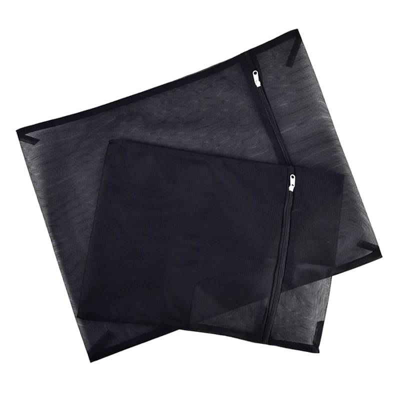 1PC Clothes Washing Machine Laundry Bag With Zipper Nylon Mesh Net Bra Washing Bag Black Wash Bags