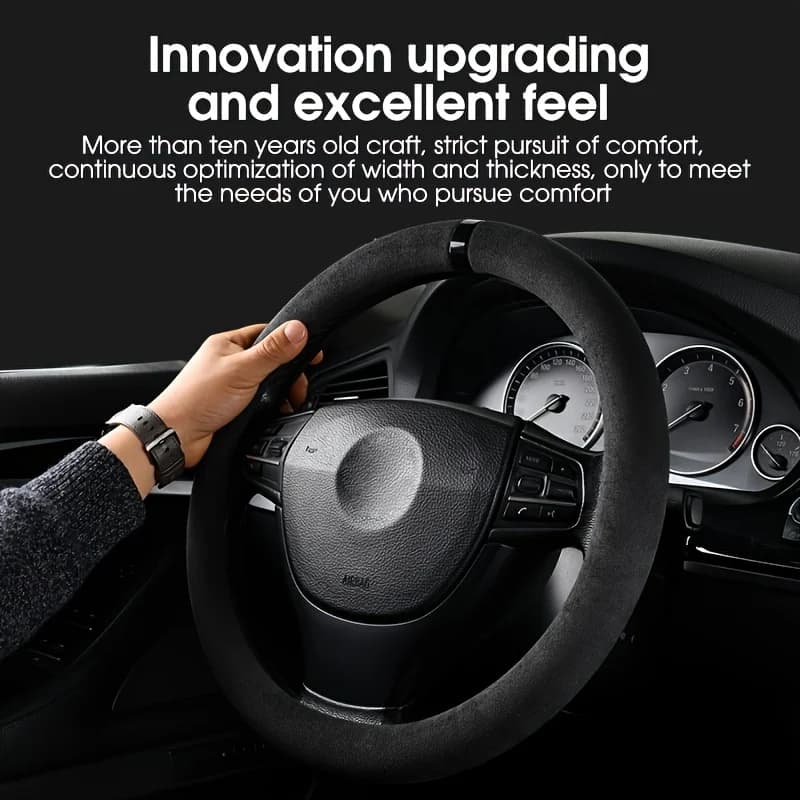Car Styling Volante Custodia protettiva in pelle scamosciata Custodia protettiva Interni 37-38 cm Diametro Decorazione Accessori universali