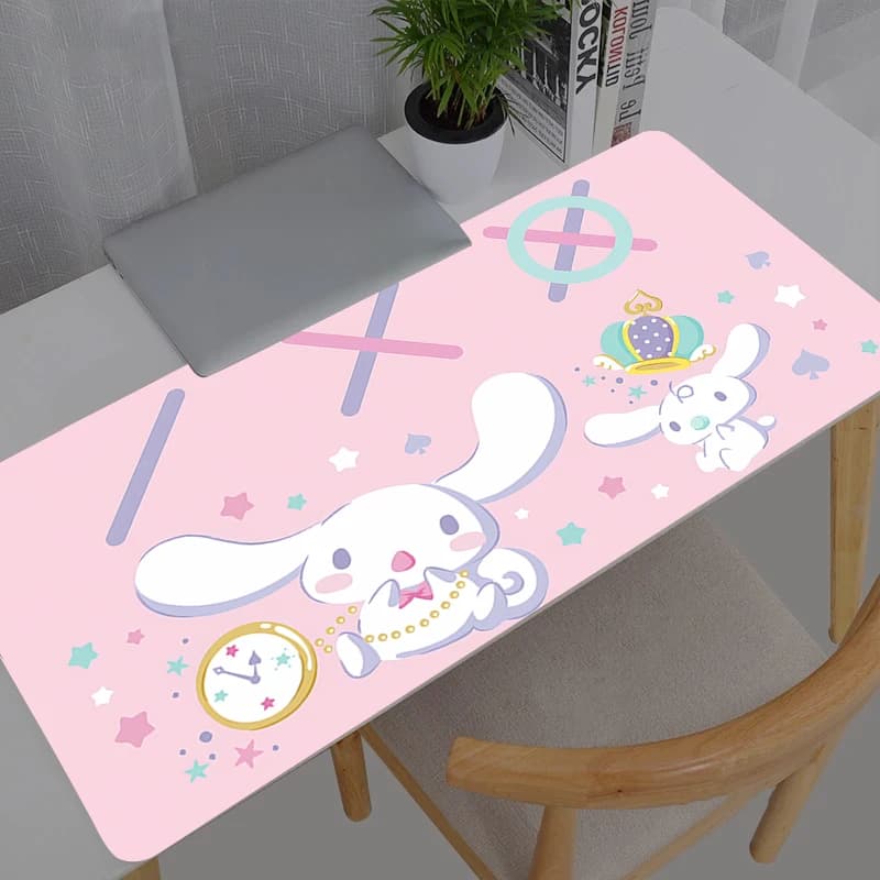 Tappetino per mouse Sanrio Cinnamoroll Gamers Decoracion Nuovo tappetino da scrivania per giocatori Mousepad XXL Accessori da gioco Tappeto per tastiera Varmilo