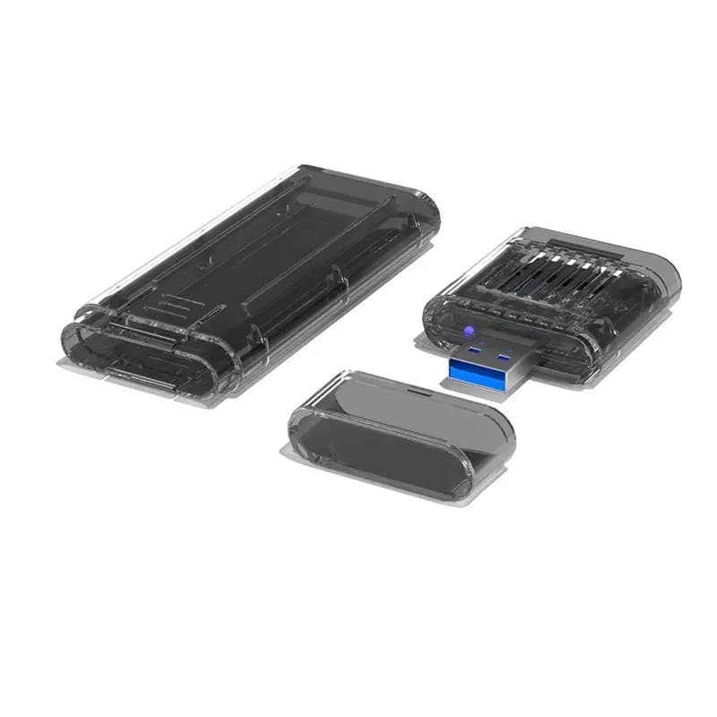 Adattatore Esterno A92Z, Box per SSD M.2 NVMe, Custodia Staccabile M.2 a USB 3.2 Tipo-A, Accessori per Laptop, Nero Trasparente