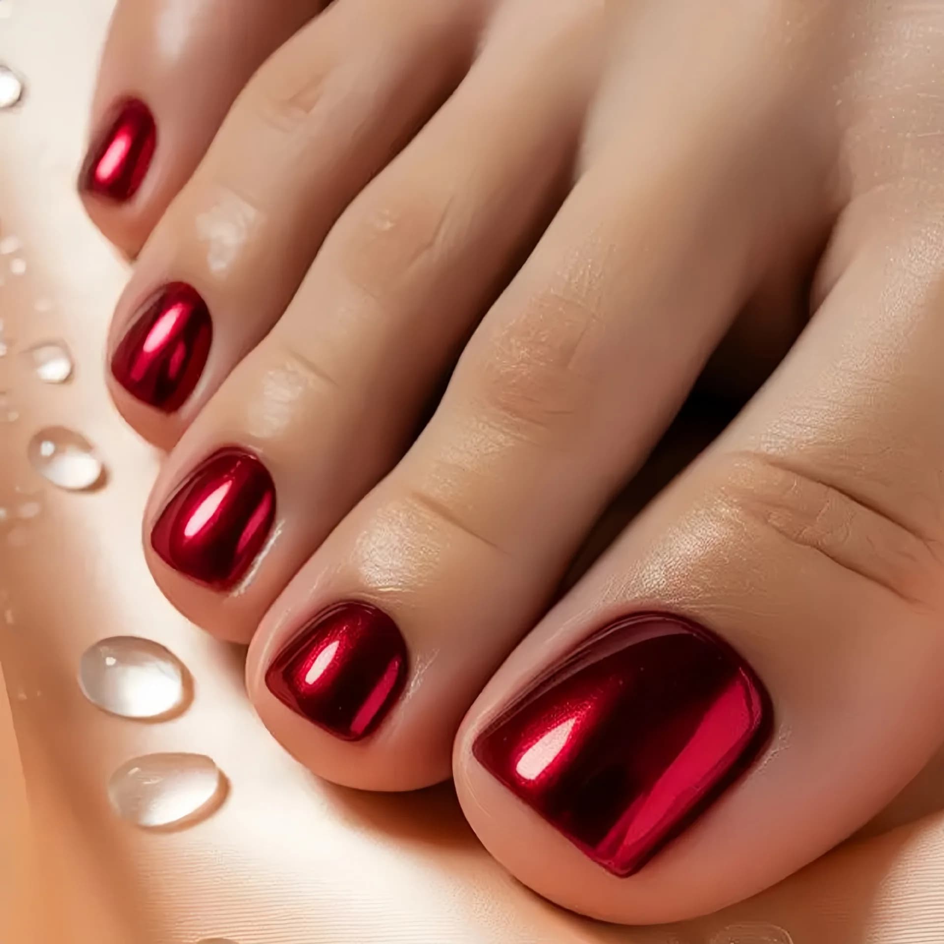 24pcs wine red electroplating super flash wearing nail polish short square glossy nail art European and American fashion wearing nail polish, perfect gift for women, birthday gift, holiday gift