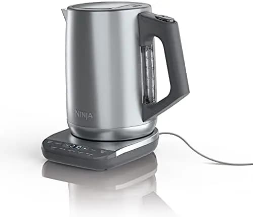 Bollitore elettrico Ninja KT200 da 1500 W - Acciaio inossidabile senza BPA da 7 tazze con funzione di mantenimento della temperatura, colore argento
