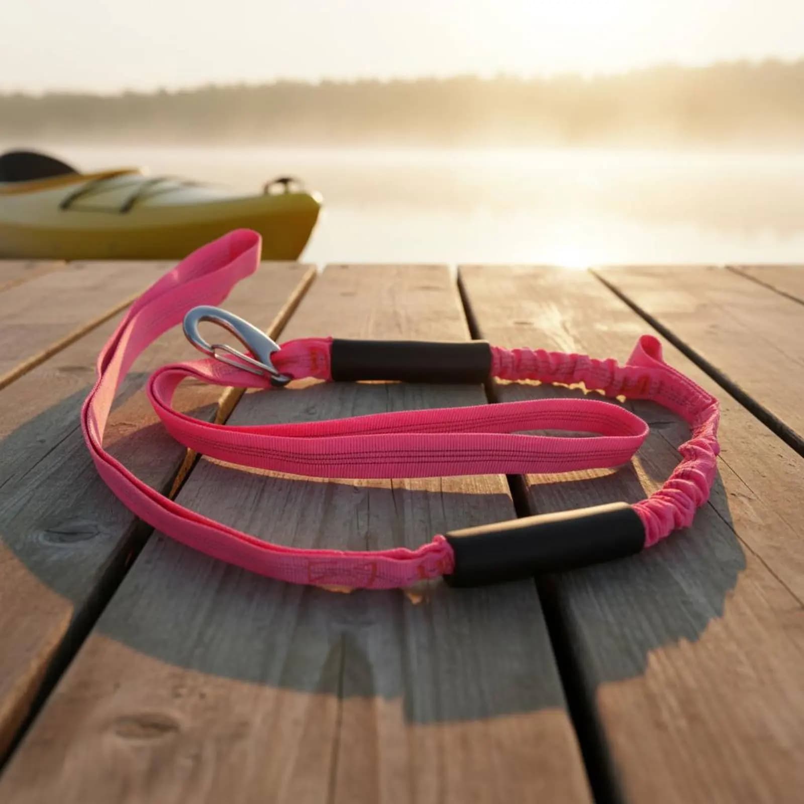 Elastic Mooring Rope Guarding Sleeve Shock Cord Dock Rope Marine Gear Metal Hook Watercraft Accessory Stretchable