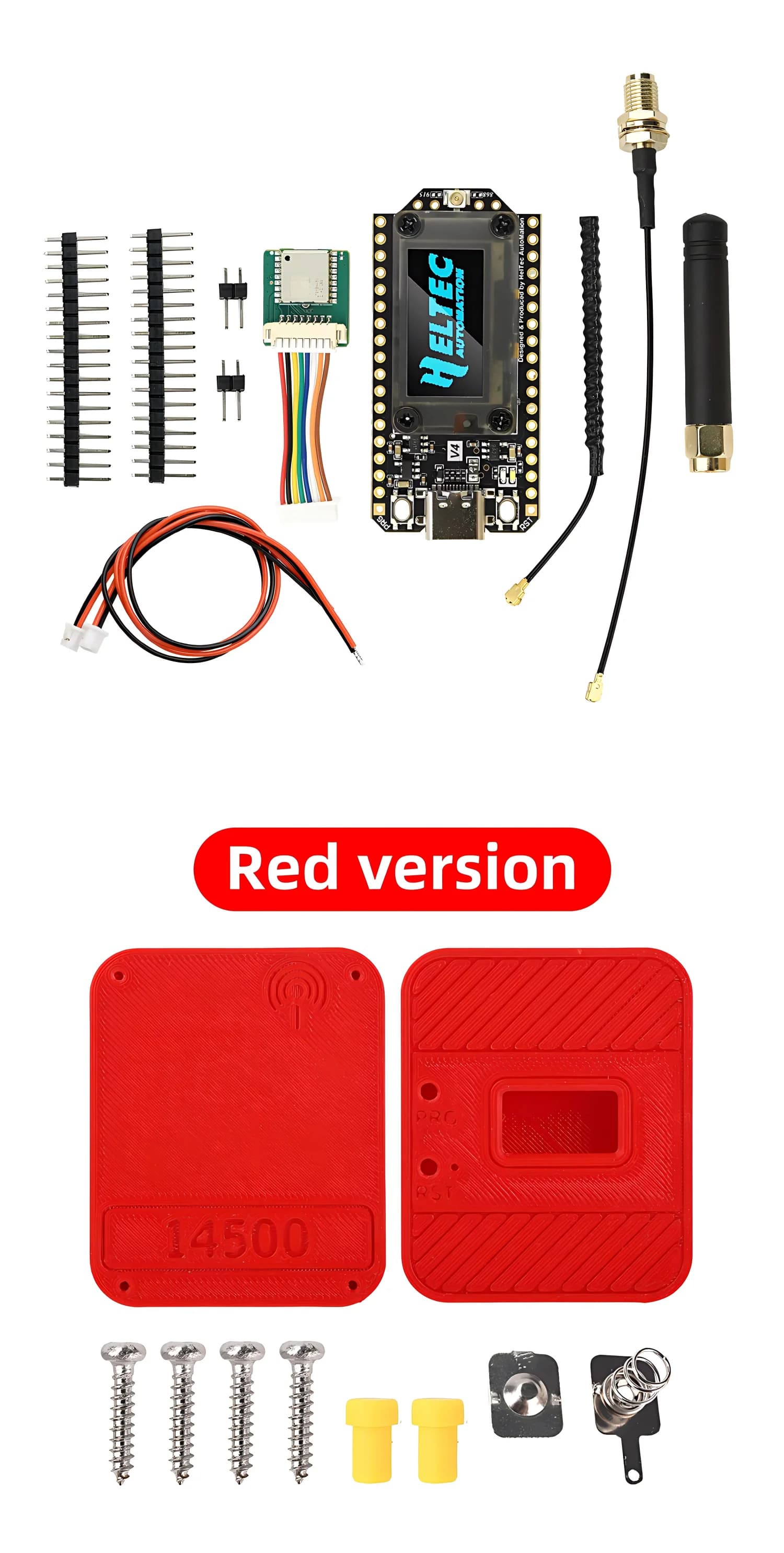 Scheda di Sviluppo V4 OLED Solar LoRa 32 da 0,96 Pollici con Antenna Grande, GPS, ESP32 SX1262, WiFi, BLE a Basso Consumo, con Custodia per Kit IoT