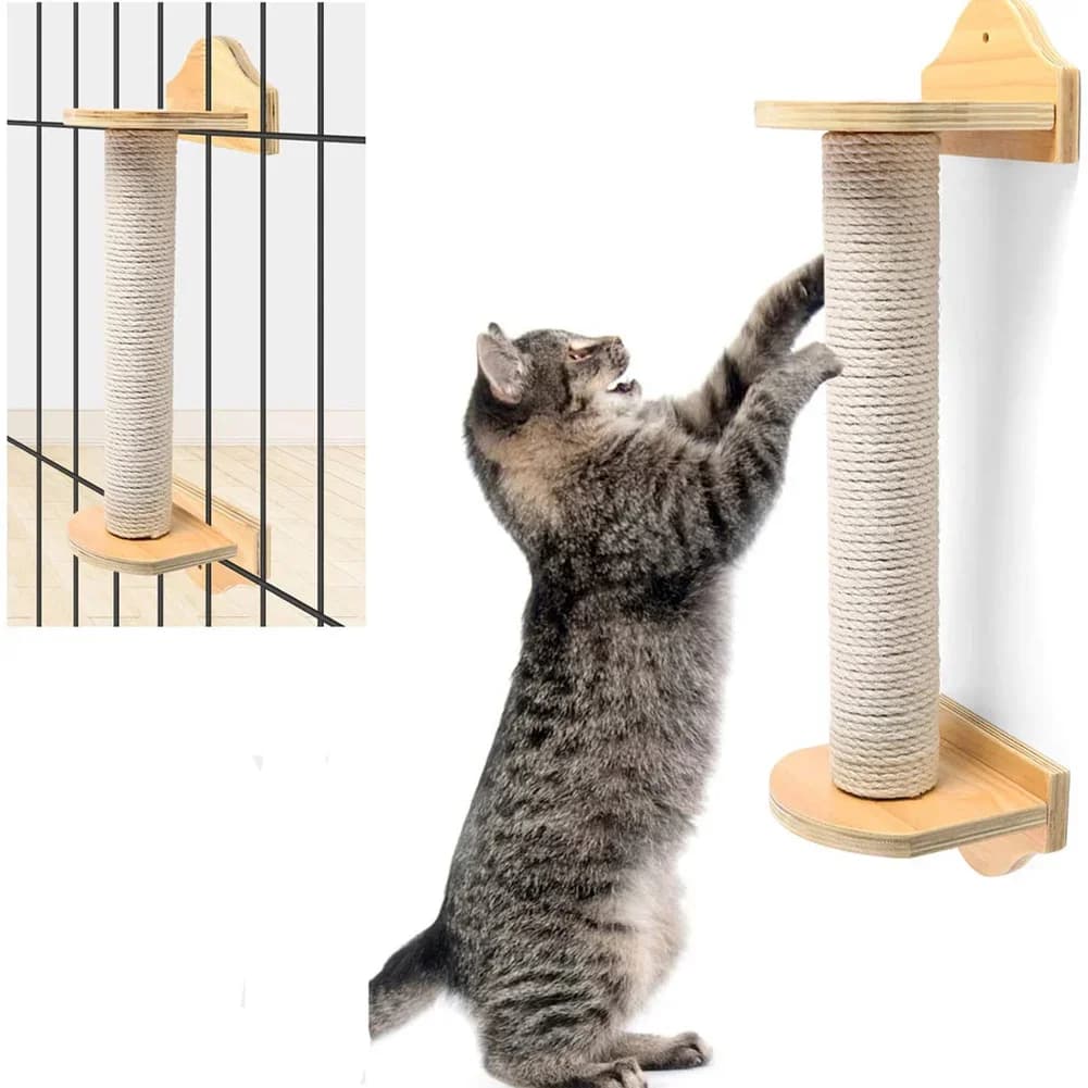 Tiragraffi a parete per gatti, colonna antigraffio, struttura da arrampicata, giocattoli per animali domestici, tiragraffi, tiragraffi per gattini, albero in sisal, 53 cm