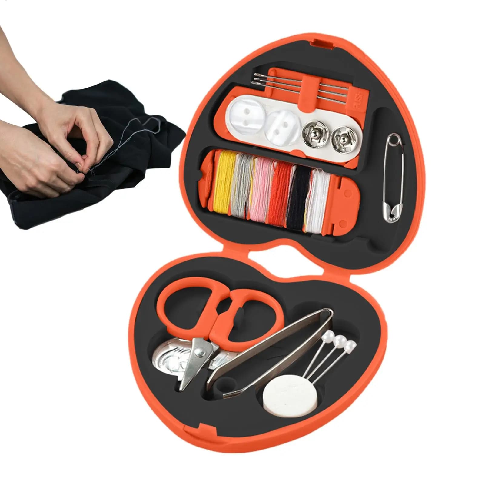 Kit da Cucito da Viaggio, Mini Kit da Cucito Portatile, Strumenti per Cucito Fai-da-Te con Custodia Pieghevole per Casa e Viaggi, Kit Adatto ai Principianti