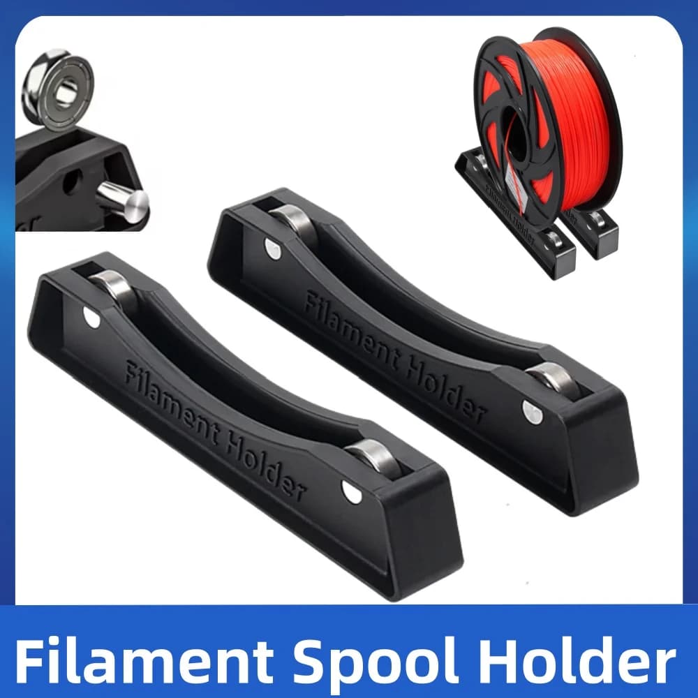 3D Printer Filament Coil Holder Consumption Material Shelf Supplies Fixed Seat for ABS PLA PETG Tray for 3D Printing Material Black