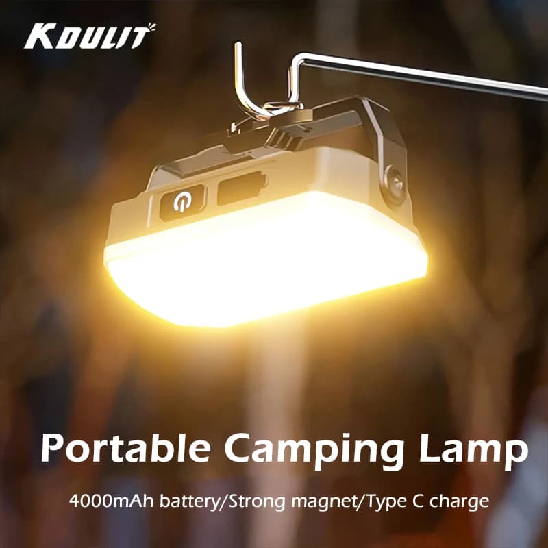 Portable Outdoor Camping Lantern Long Life Battery Rechargeable Emergency Light Working Light with Strong Magnet For Repair