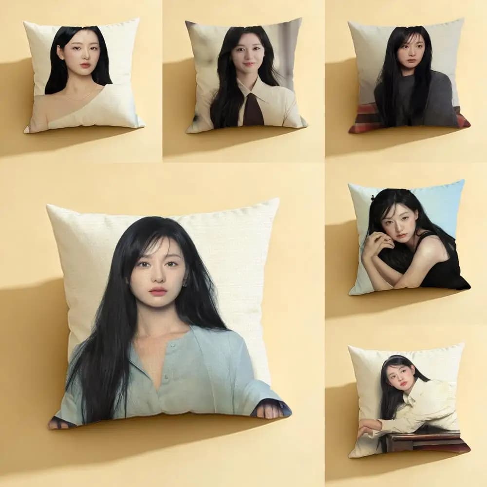 Set di fodere per cuscini in lino naturale Artist K-Kim J-Ji-won, decorazione tutto in uno per divano, camera da letto e sedia