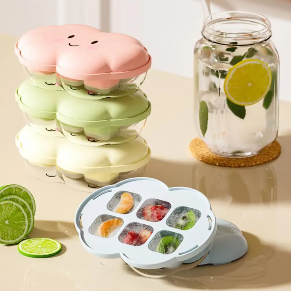 Mini Stampo per Cubetti di Ghiaccio per Congelatore, Stampo in PP Facile da Sgusciare, Anti-perdita, Impilabile, per Casa e Cucina, in Silicone