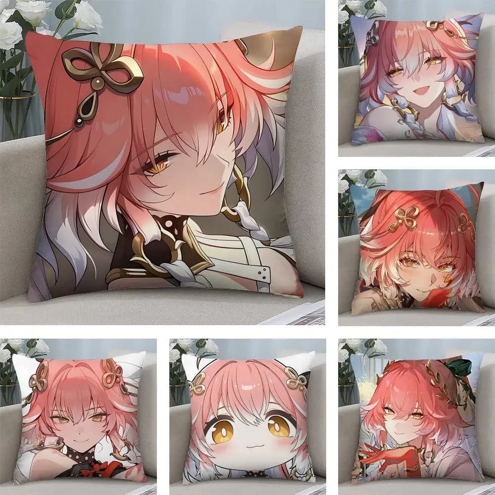 Wuthering Game Changli Cushion Cover Square Pillow Bedroom Sofa Leisure Comfort Living Room Home Decoration 40X40