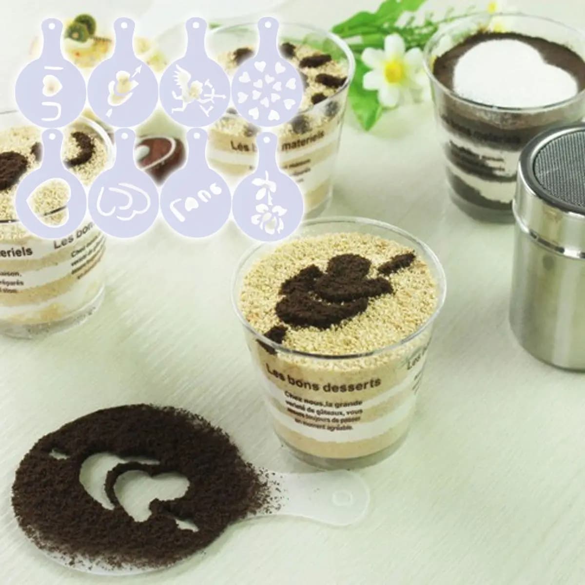 8Pcs Premium Food-Grade Plastic Baking Mold Set Non-Stick Fondant Cake Chocolate Candy Ice Cube Jelly DIY Craft Mold for Party