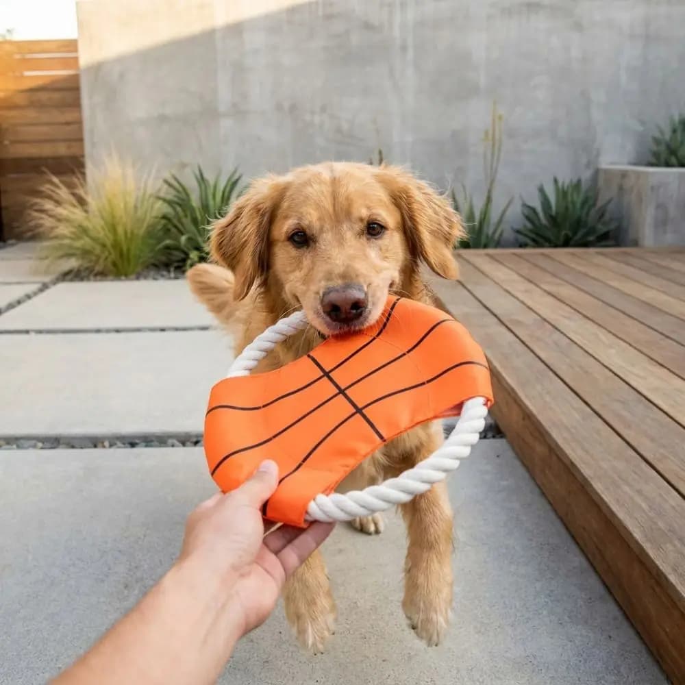 Giocattolo per Cani a Forma di Disco Volante Resistente ai Morsi, Sicuro e Morbido, Giocattolo da Masticare per Cuccioli, per la Pulizia dei Denti, Rugby, Calcio, Pallacanestro