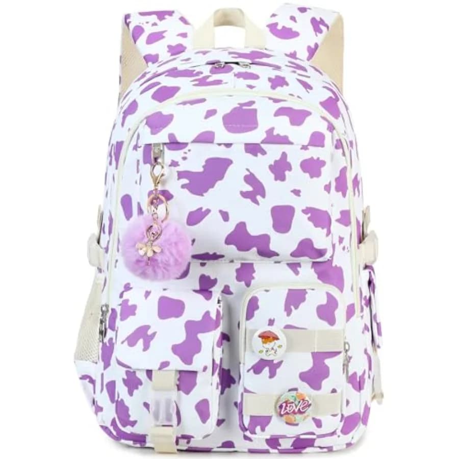 Zaino per Ragazze, Zaini Scolastici Universitari, Borsa per Libri, Zaino da Viaggio per Laptop, Daypack per Adolescenti e Donne