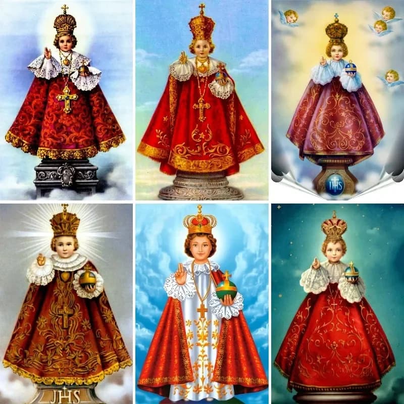 Infant Jesus of Prague Diamond Painting DIY Religion Cross Stitch Catholic Icon Diamond Embroidery Kit Rhinestone Home Decor