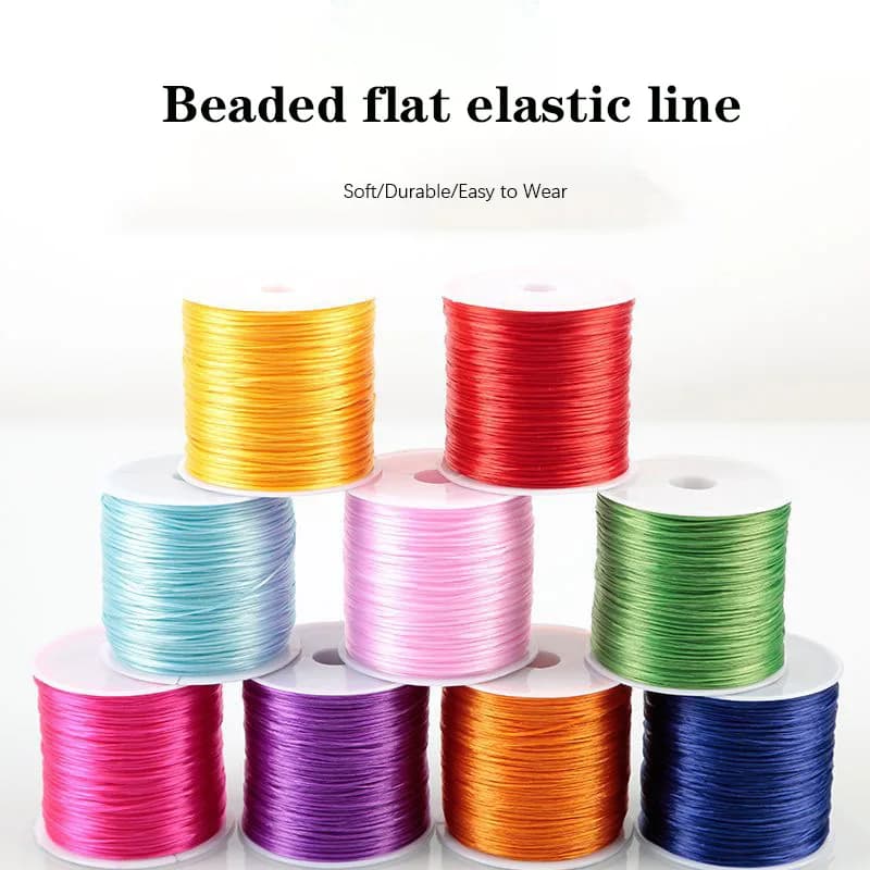 40 M/Rotole 0.6mm Crystal Plate Elastic Wire Bracelet String Leather Strap Corda To Wear Bracelet Elastic Thread Buddha Bead Thr