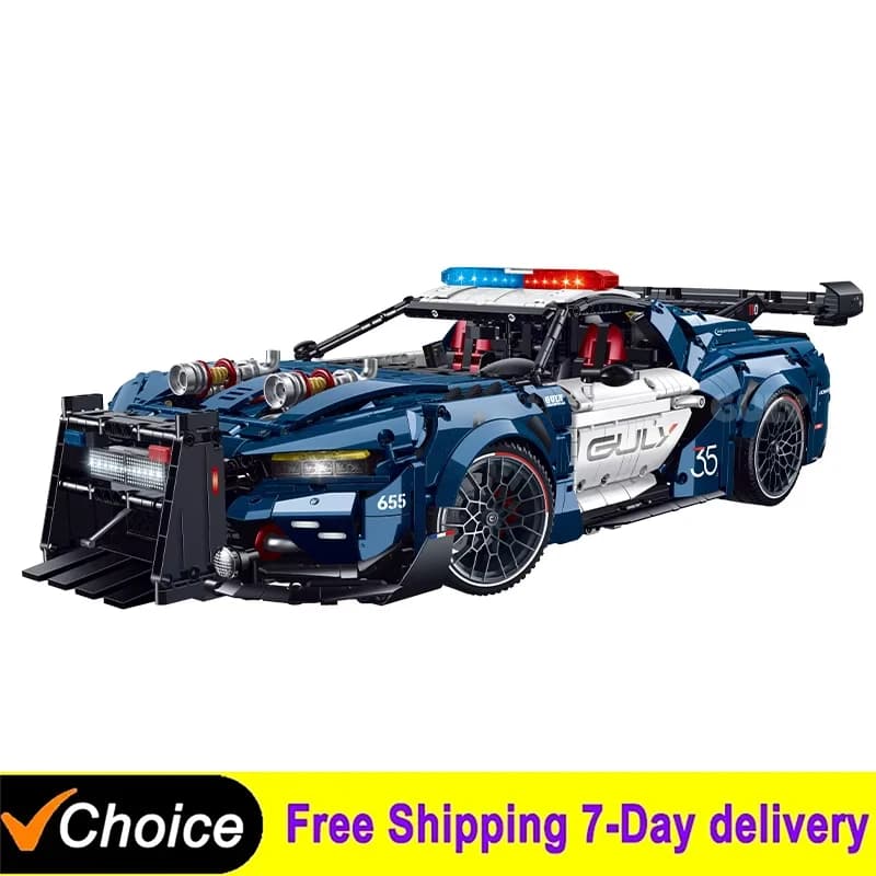 10655 1:8 MOC Auto Tecnica Telecomandata Modificata, Blocchi da Costruzione per Auto Sportiva, Mattoncini per Auto da Corsa, Giocattoli per Bambini, Regali Fai-da-Te