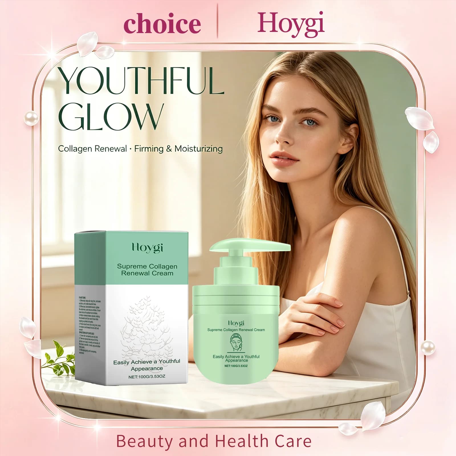 Hoygi Collagen Body Cream Moisturizing Hydrating Firming Anti Cellulite Skin Tighten Anti Aging Wrinkle Removal Body Care Cream