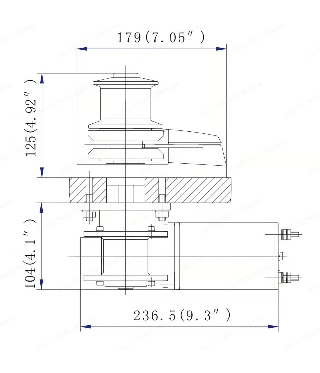 Electric yacht high-speed anchor crane, fishing boat, fiberglass boat, marine hardware accessories