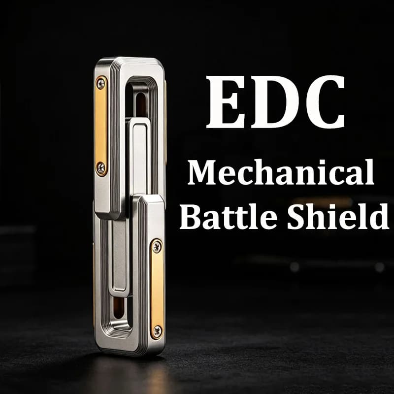 NUOVO Fidget Slider Portatile Antistress in Acciaio Inossidabile EDC, Slider a Spinta Diretta, Fidget Spinner per Alleviare l'Ansia per Adulti
