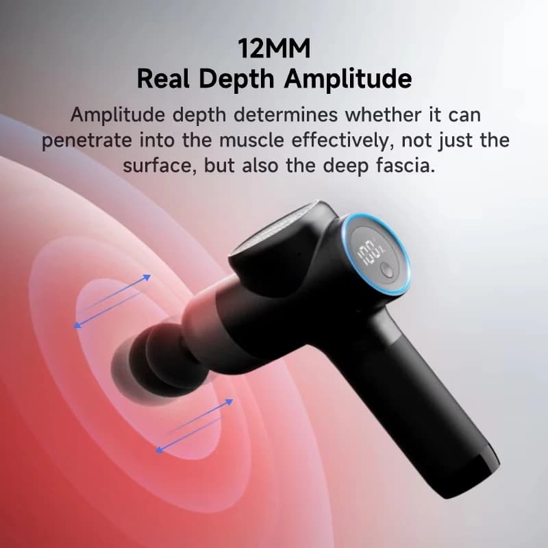 OEM 2025 Gym Sports Body Powerful Deep Fitness Wireless Massage Gun for Arm and Head with Heat Function