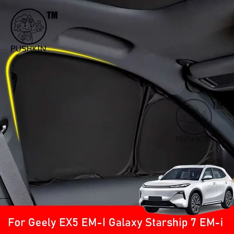 For Geely Galaxy Starship 7 EM-i Geely EX5 EM-i Full Car Sunset Side Window Front Rear Solar Protection Thermal Insulation Solar Protection