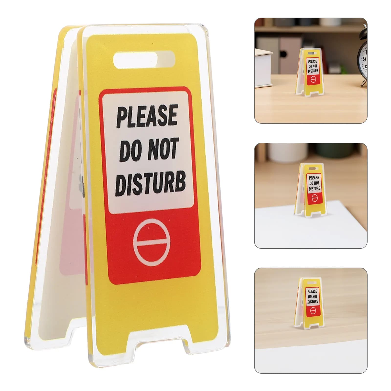 10 Pezzi Porta Memo in Acrilico, Clip per Appunti da Scrivania, Segnaposto 'Non Disturbare' per Ufficio, Studio, Organizzatore Divertente