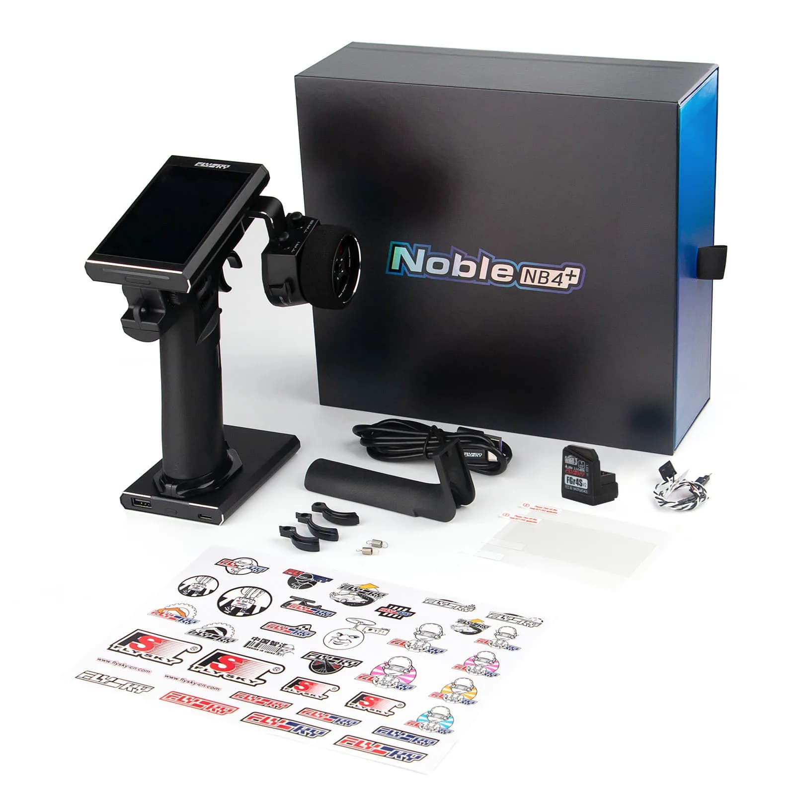 Radiocomando US FGR4S con Ricevitore Flysky Noble NB4+ 2.4G 8CH, Protocollo AFHDS 3 per Auto e Barche Telecomandate