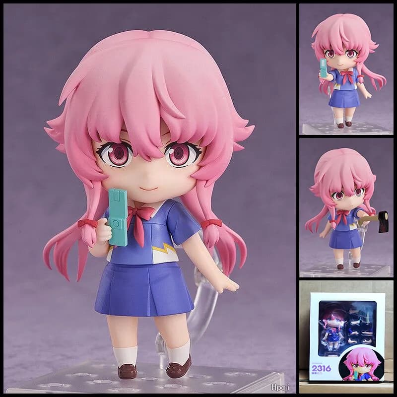 2316 # Pop Up Future Diary Gasai Yuno Anime Girl Mirai Nikki Gasai Yuno Action Figure da Collezione Modello Bambola Giocattolo Statuette Regalo