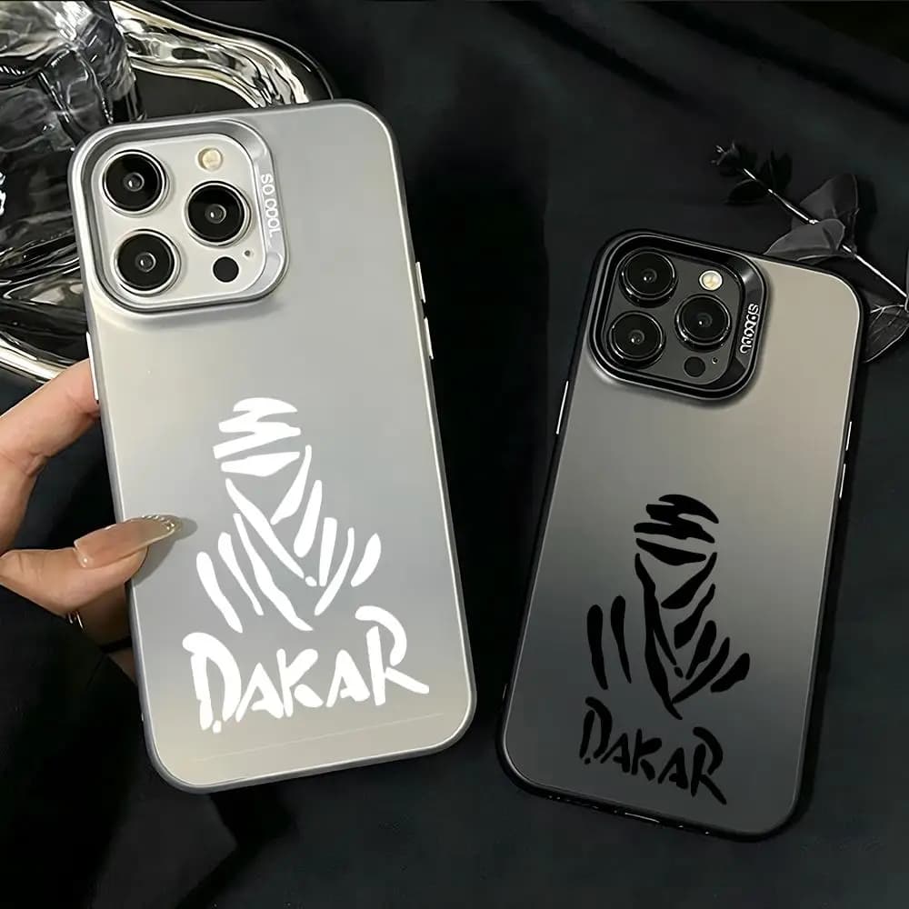 Custodia per telefono D-Dakar Rally-S Premium per iPhone 16/15/14/13/12/17 Pro Max Plus, leggera e anti-caduta.