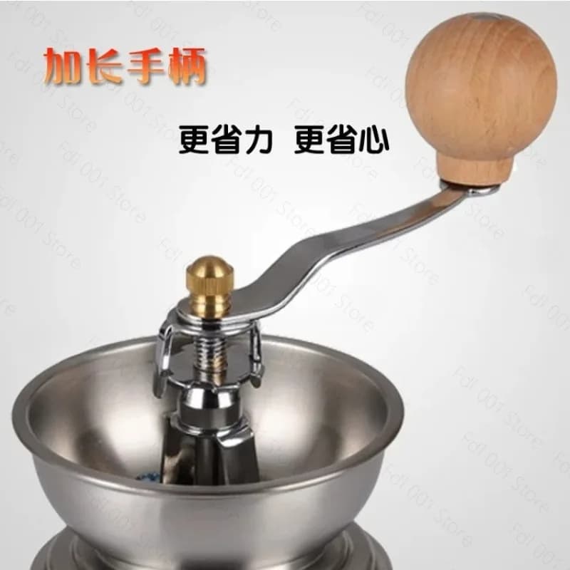 Portable Hand Crank Coffee Bean Grinder Stainless Steel Manual Spice Mill for Home Brewing Outdoor Travel Use