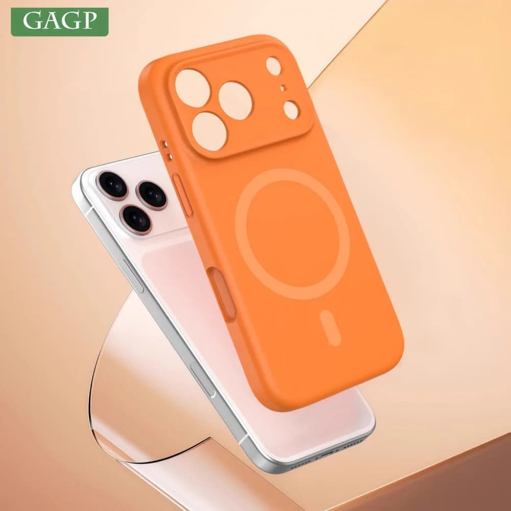 Custodia in silicone liquido morbido per ricarica wireless MagSafe per iPhone 17 Pro Max, compatibile con iPhone 16, 15, 14, 12, 13 Pro Max Plus e 17 Air