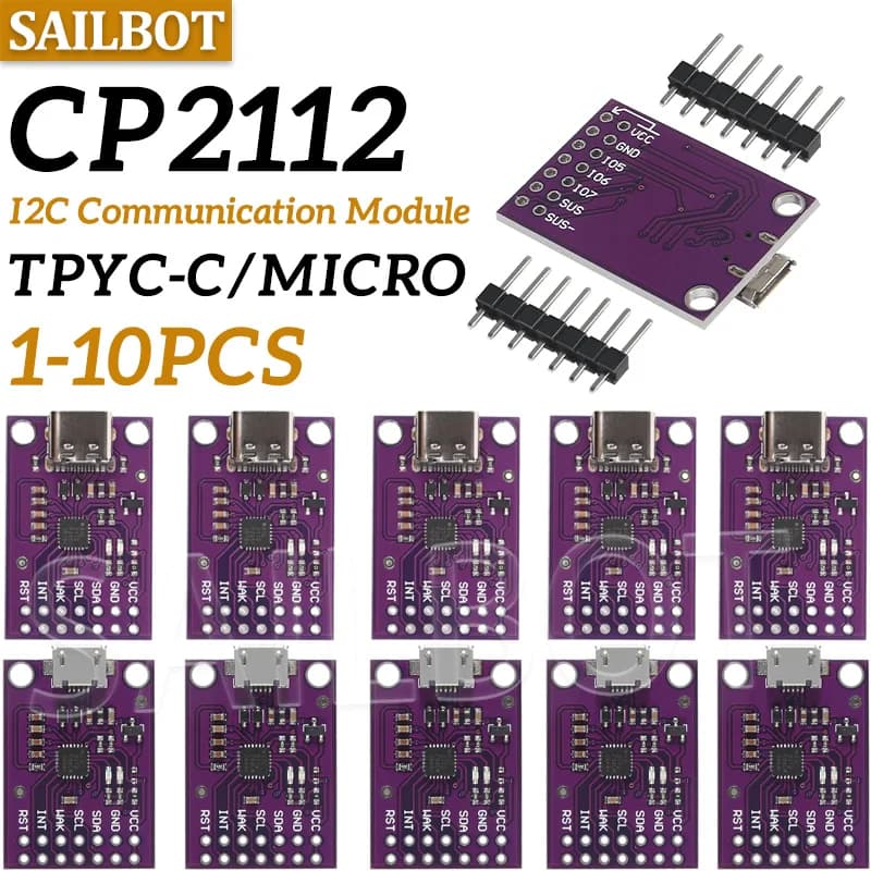 CP2112 Debug Board USB to SMBus I2C Communication Module 2.0 MicroUSB 2112 Evaluation Kit for CCS811 Sensor Module for arduino