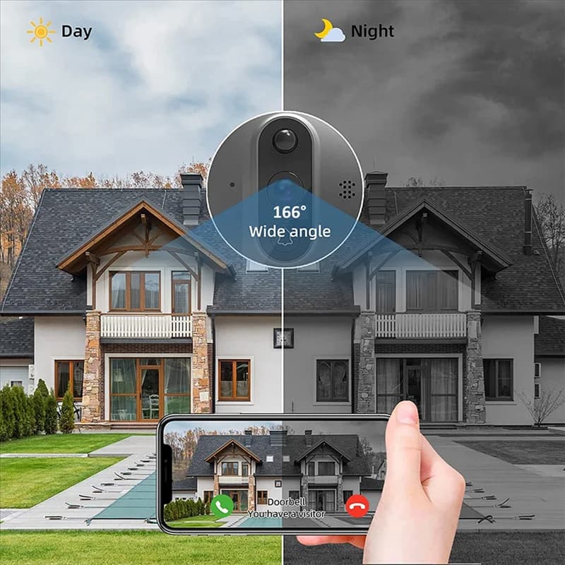 T82C Vendita Calda-Smart Tuya 1080P Wifi Campanello per Porte Occhio Spioncino Telecamera in Plastica da 4.3 Pollici PIR FHD A Infrarossi per Alexa Google