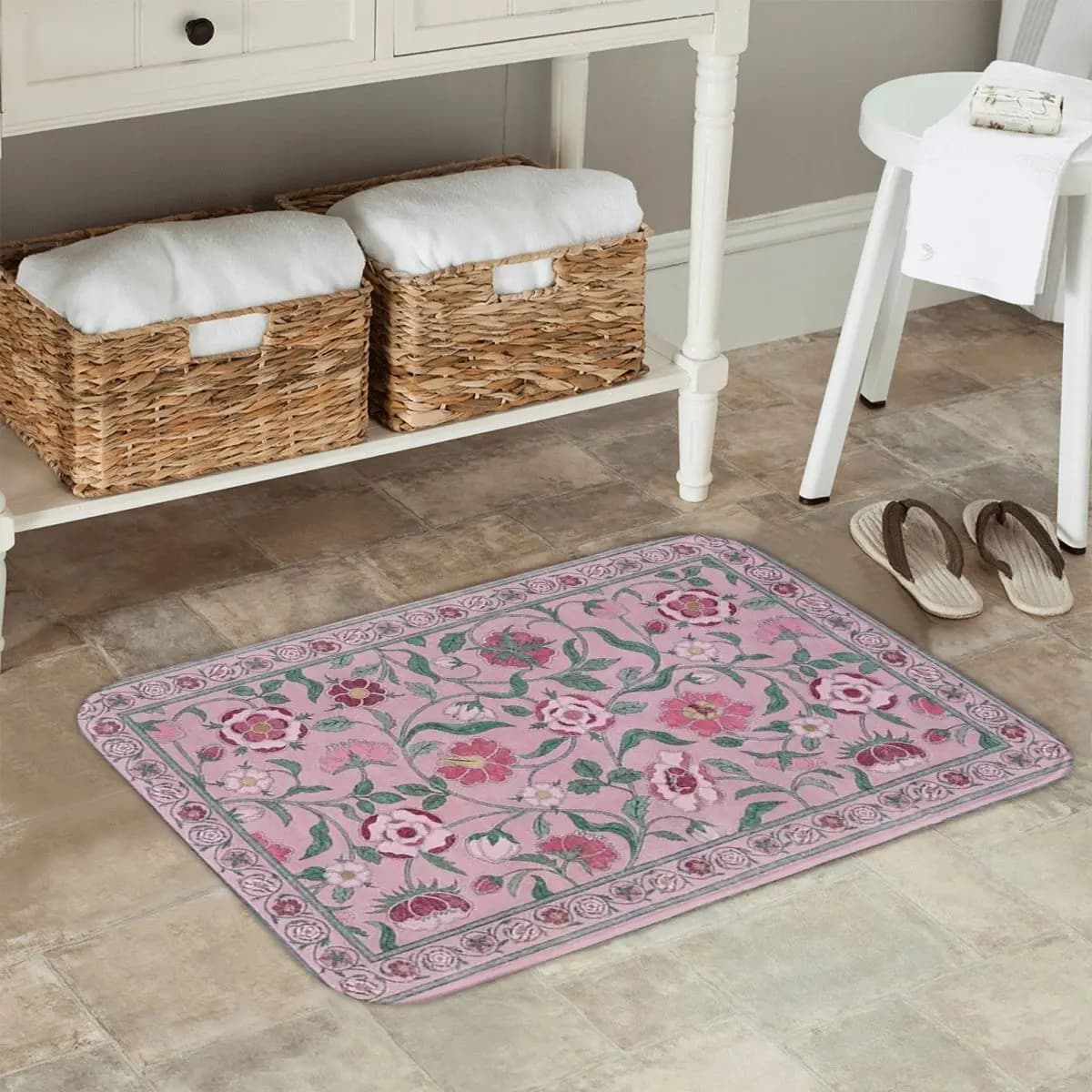 Boho francese elegante floreale stile pastorale europeo zerbino cucina ingresso casa tappetino antiscivolo tappeto per tappetini poggiapiedi
