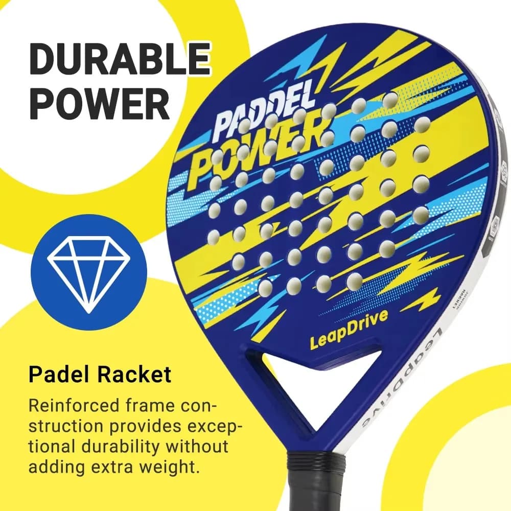 Set Professionale di Racchette da Padel - Racchetta Personalizzata in ABS con Impugnatura in Fibra di Vetro e Schiuma EVA per Beach Tennis
