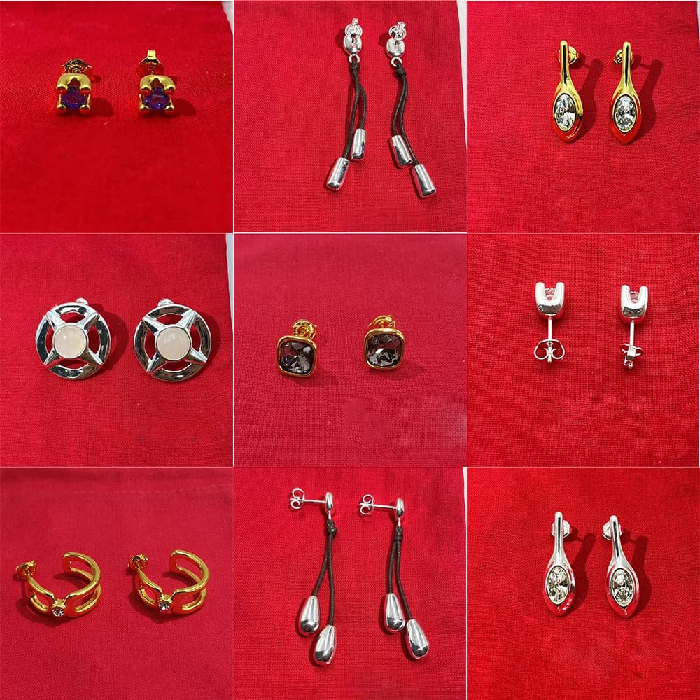 New Fashionable Waterdrop shaped Crystal, Fashionable Circular Hollow Design, Romantic and Versatile Earrings
