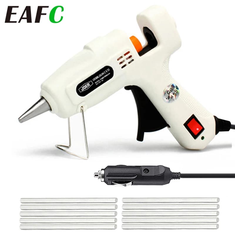 EAFC 12V/220V Pistola per colla a caldo Auto Mini Pistola Colla Stick Pistola in silicone Cinghia 10 pz Colla a caldo Stick Strumento di riscaldamento di riparazione