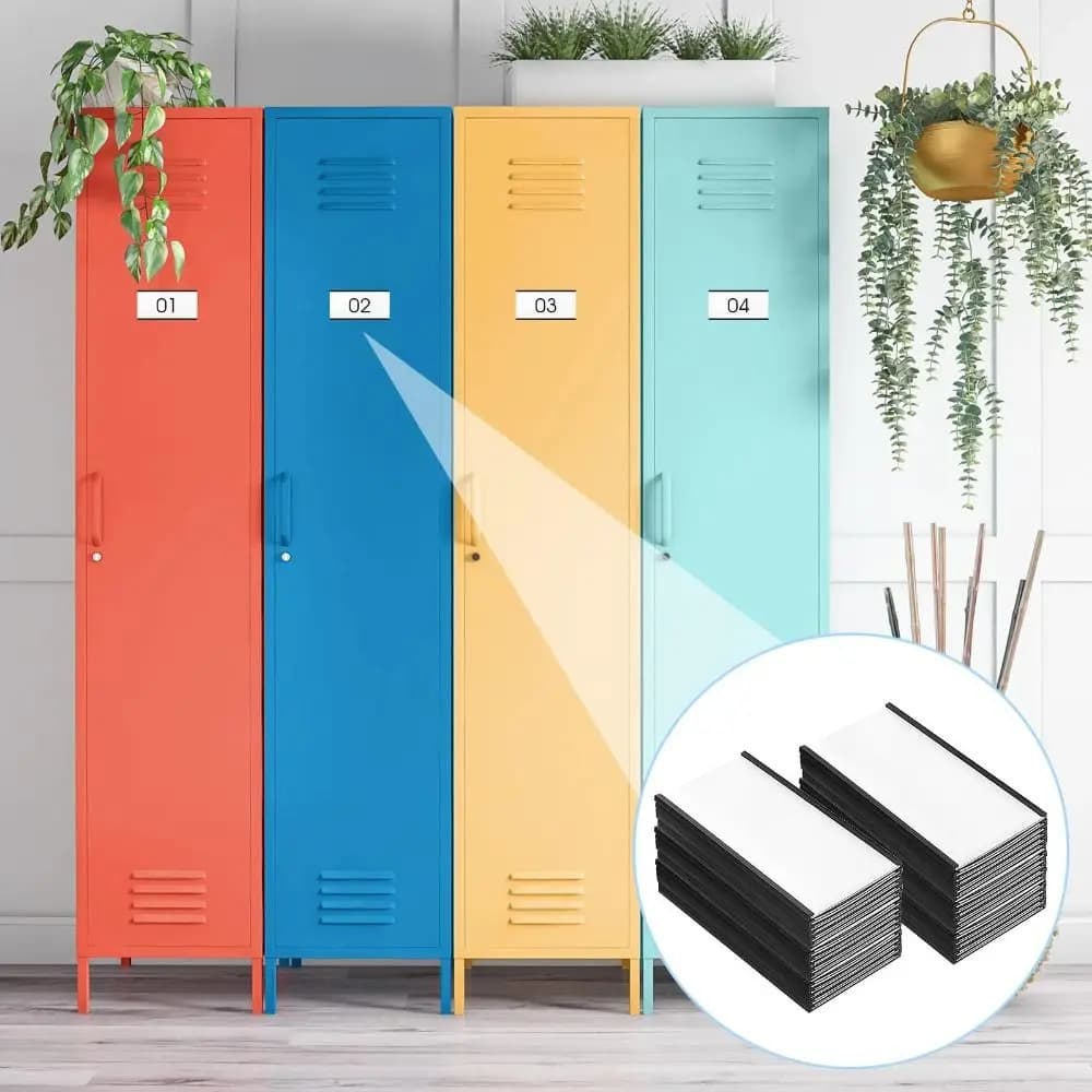 Porta etichette magnetico per carte di carta bianca Magnete forte Porta etichette per scaffali senza disordine Pellicola protettiva regolabile