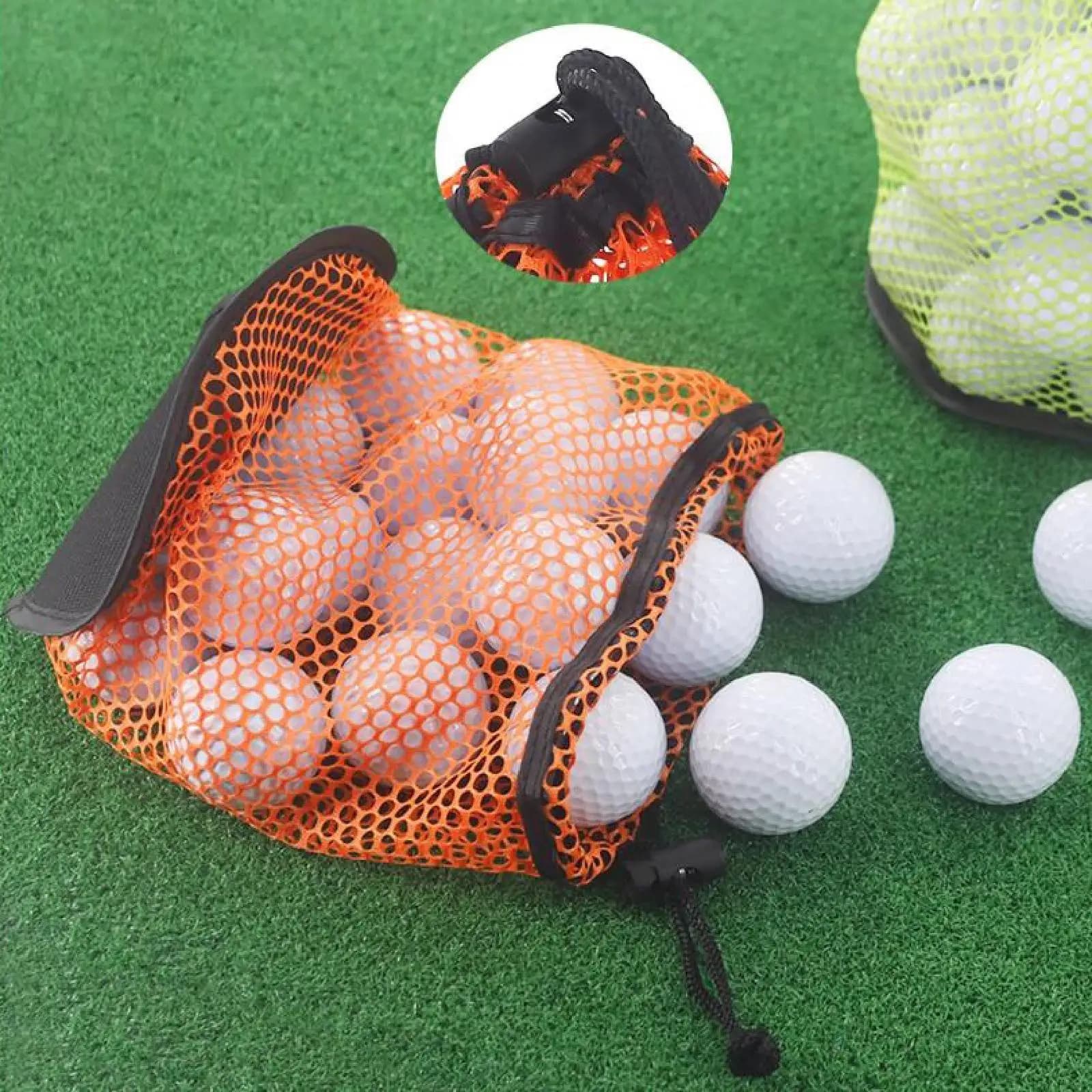3x Sacchetti porta palline da golf in rete di poliestere con coulisse, per la raccolta, il lavaggio, i giocattoli, l'allenamento in palestra e l'uso all'aperto